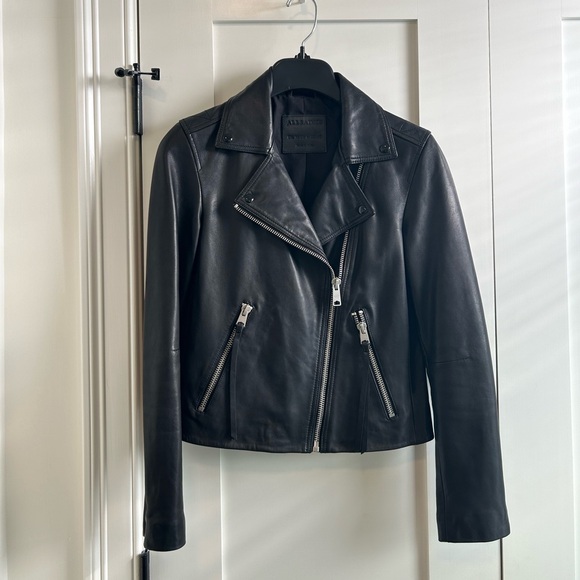 ALLSAINTS Dalby Leather Biker Jacket - Picture 2 of 7